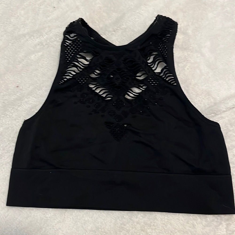 Aerie HIGH-NECK CUTOUT BRALETTE